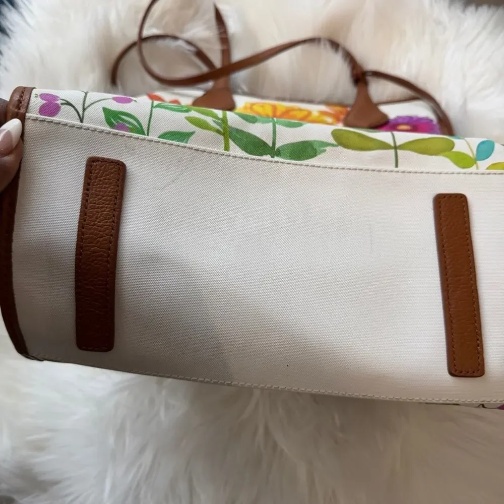 BRIGHTON Large Purse/Tote bag Floral Violet Suncatcher w/ keychain - Picture 11 of 11